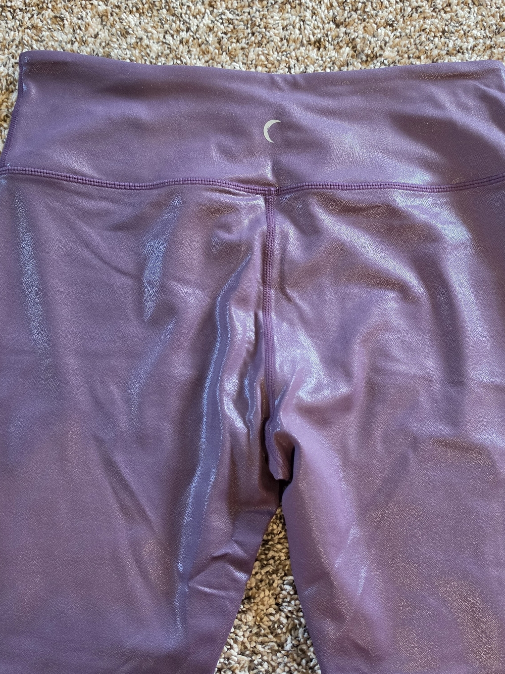 ZYIA Shimmer Plum Ankle Leggings Size 12 - Picture 4 of 6